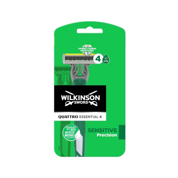 Wilkinson Sword Quattro Titanium Sensitive (3 Razors) For Sale