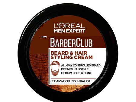 L Oréal Paris Men Expert Barber Club Beard & Hair Styling Cream 75ml For Sale