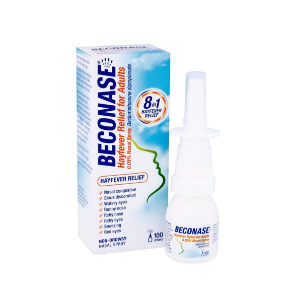 Beconase Hayfever Relief for Adults Nasal Spray (100 Doses) Fashion