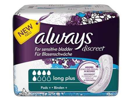 Always Discreet for Sensitive Bladder - Pads +: Long Plus (8 Pack) Hot on Sale