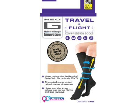 Neo G Travel & Flight Compression Socks Beige (Medium) Online Hot Sale