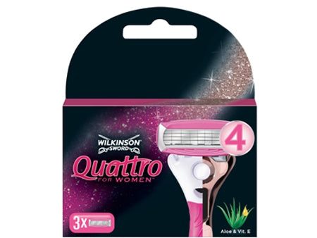 Wilkinson Sword Quattro for Women Replacement Shaving Blades (3 Pack) Cheap