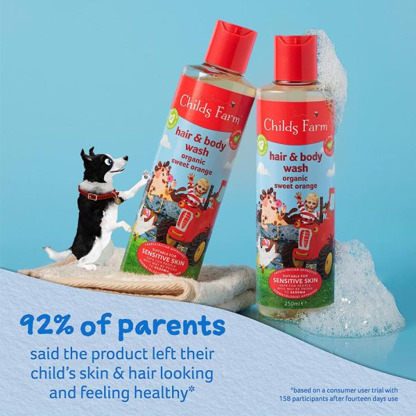 Childs Farm Sensitive Hair & Body Wash for Kids: Organic Sweet Orange 250ml Online Hot Sale