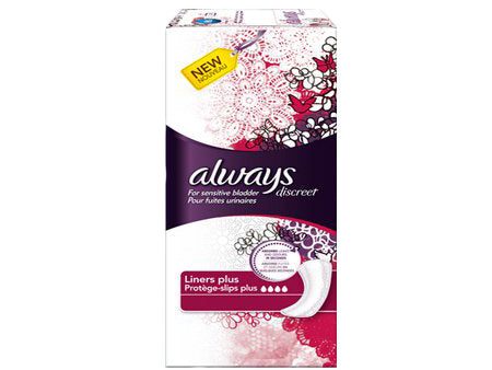 Always Discreet for Sensitive Bladder - Liners Plus (20 Pack) Supply