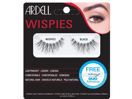 Ardell Lashes Wispies Black (1 Pair with FREE DUO Adhesive) For Discount