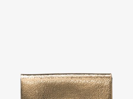 Bancroft Crackled Metallic Leather Continental Wallet Fashion