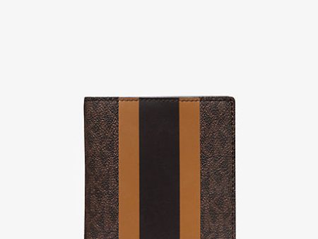 Bedford Travel Medium Logo Stripe Passport Wallet Online now