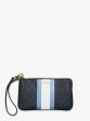 Jet Set Travel Large Logo Stripe Wristlet Online now