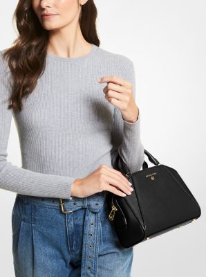 Cleo Small Saffiano Leather Satchel Sale