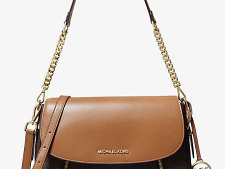 Bedford Legacy Medium Logo and Leather Shoulder Bag For Discount