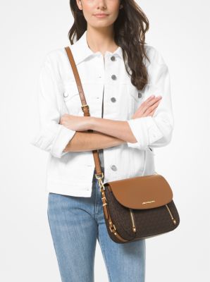 Bedford Legacy Medium Logo and Leather Shoulder Bag For Discount