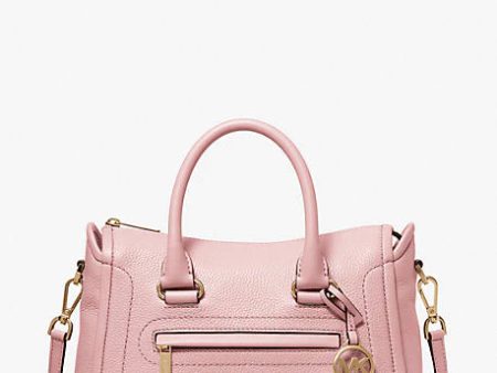 Carine Medium Pebbled Leather Satchel Sale