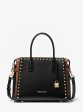 Mercer Medium Studded Leather Belted Satchel Supply