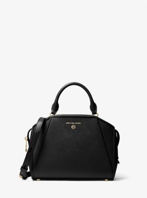 Cleo Small Saffiano Leather Satchel Sale