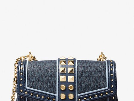 SoHo Large Studded Logo Shoulder Bag Hot on Sale