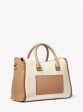 Carine Large Two-Tone Leather Satchel Supply