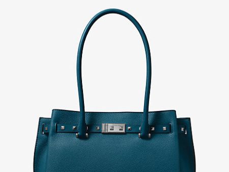 Addison Medium Pebbled Leather Tote Bag Supply