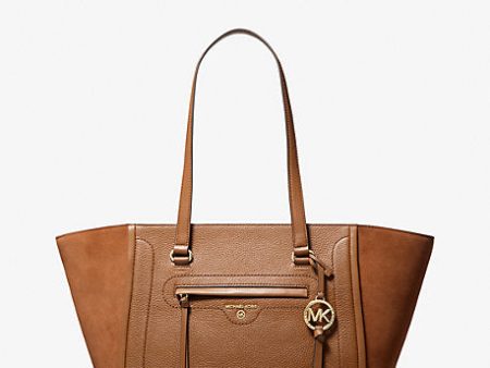 Carine Large Pebbled Leather Tote Bag For Sale