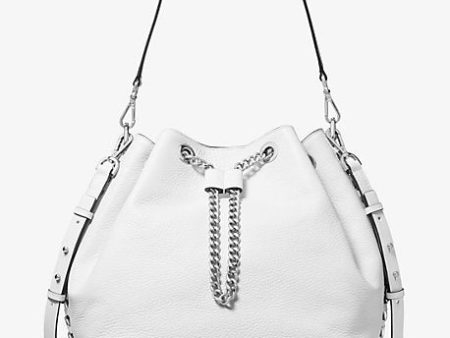 Alanis Large Pebbled Leather Bucket Bag For Cheap