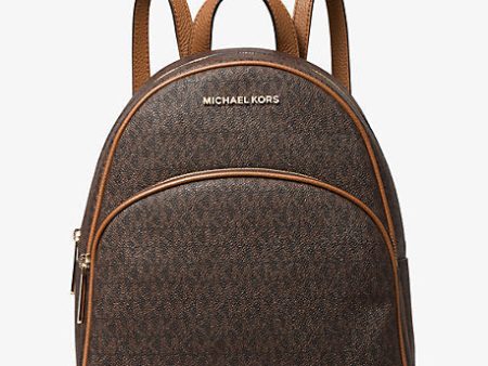 Abbey Medium Logo and Pebbled Leather Backpack Cheap