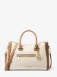 Carine Large Two-Tone Leather Satchel Supply