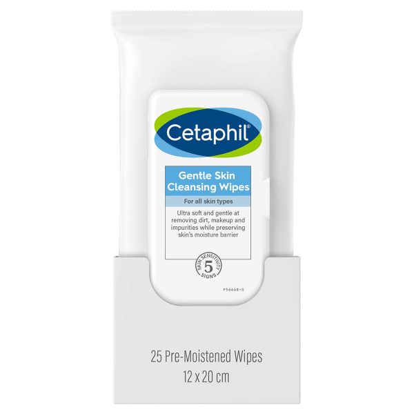 Cetaphil Gentle Skin Wipes   Cleansing Cloths 25pk on Sale