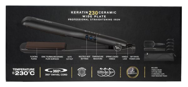 Silver Bullet Keratin 230 Ceramic Tourmaline Digital Wide Plate Straightener - 37mm Hot on Sale