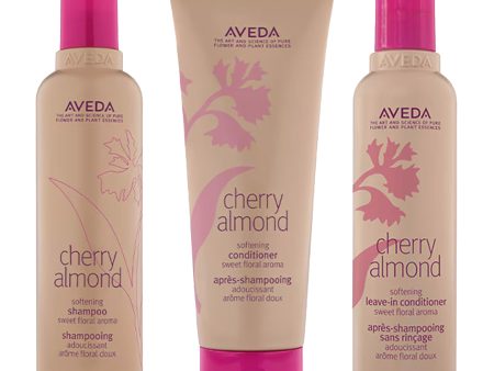 Aveda Cherry Almond Trio Bundle w Softening Leave-In Conditioner 200ml Cheap