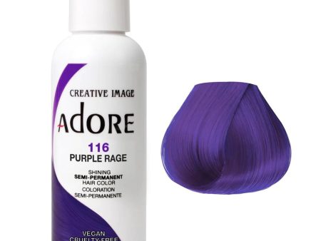 Adore Semi Permanent Hair Colour - Purple Rage 116 118ml Sale