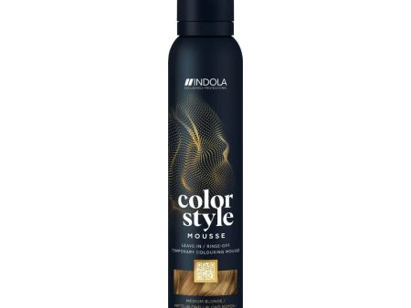 Indola Colour Style Mousse - Medium Blonde 200ml Online now