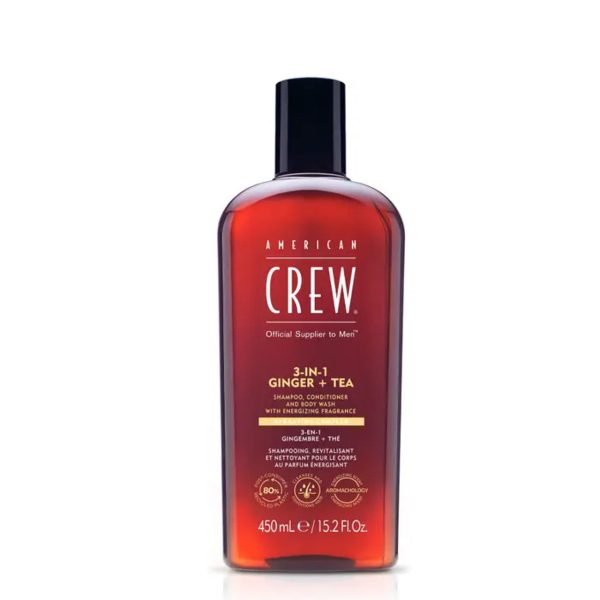 American Crew 3-in-1 Energizing Ginger + Tea 450ml For Discount