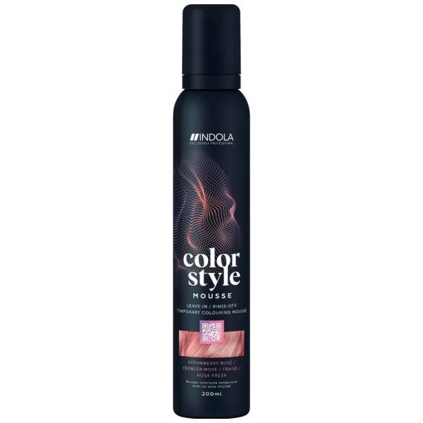 Indola Colour Style Mousse - Strawberry Rose 200ml on Sale