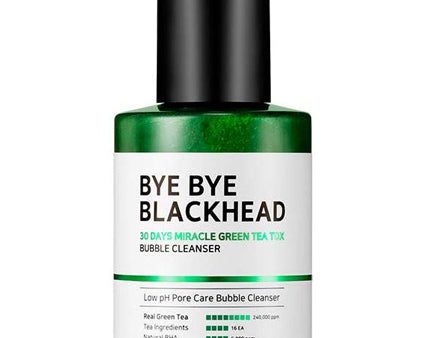 Some By Mi Miracle Bye Bye 30 Days Blackhead Miracle Green Tea Tox Bubble Cleanser  120g For Cheap