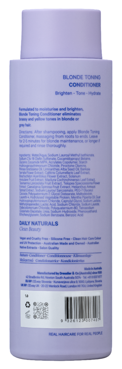 Daily Naturals Clean Beauty Blonde Toning Conditioner 275ml Discount