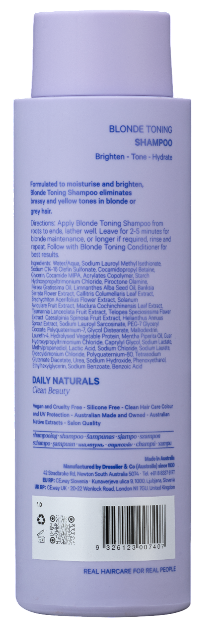 Daily Naturals Clean Beauty Blonde Toning Shampoo 275ml Discount