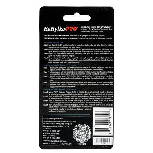 BaBylissPRO UVFoil Double Shaver Replacement Foil Head Supply