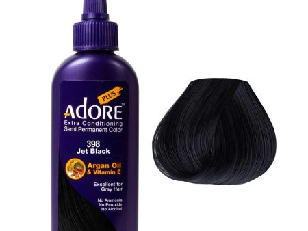 Adore Plus Semi Permanent Hair Colour - Jet Black 398 100ml Online