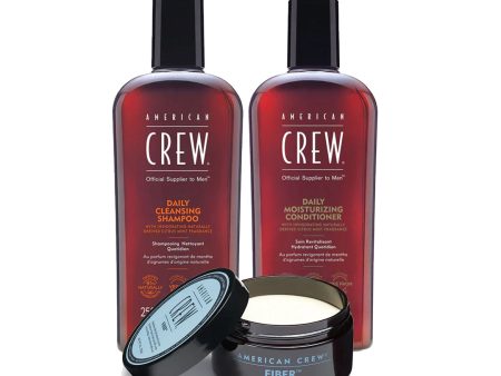 American Crew Fiber Hair & Styling Bundle Supply