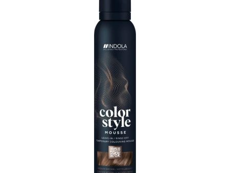 Indola Colour Style Mousse - Medium Brown 200ml Online now