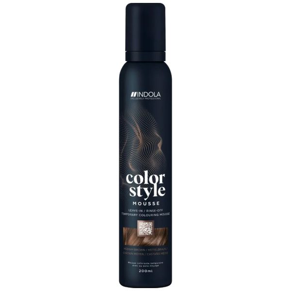 Indola Colour Style Mousse - Medium Brown 200ml Online now