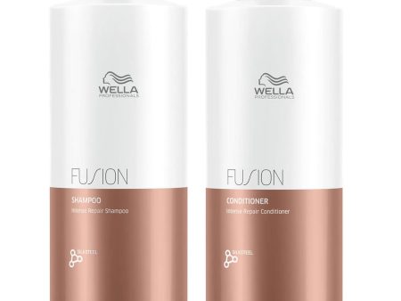 Wella Professionals Fusion Intense Repair Shampoo and Conditioner 1000ml Bundle For Cheap