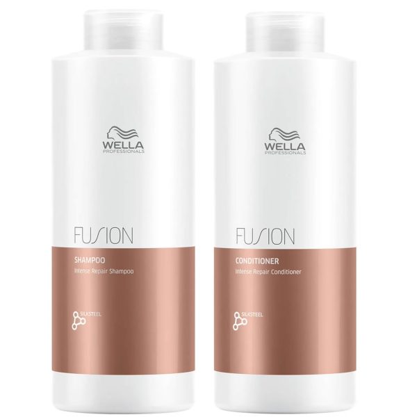 Wella Professionals Fusion Intense Repair Shampoo and Conditioner 1000ml Bundle For Cheap