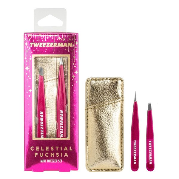 Tweezerman Mini Tweezer Set Fuchsia Online Sale