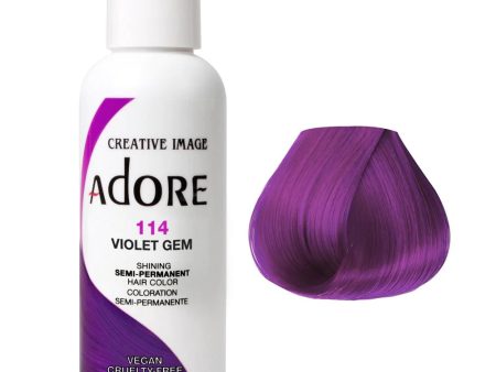 Adore Semi Permanent Hair Colour - Violet Gem 114 118ml For Cheap