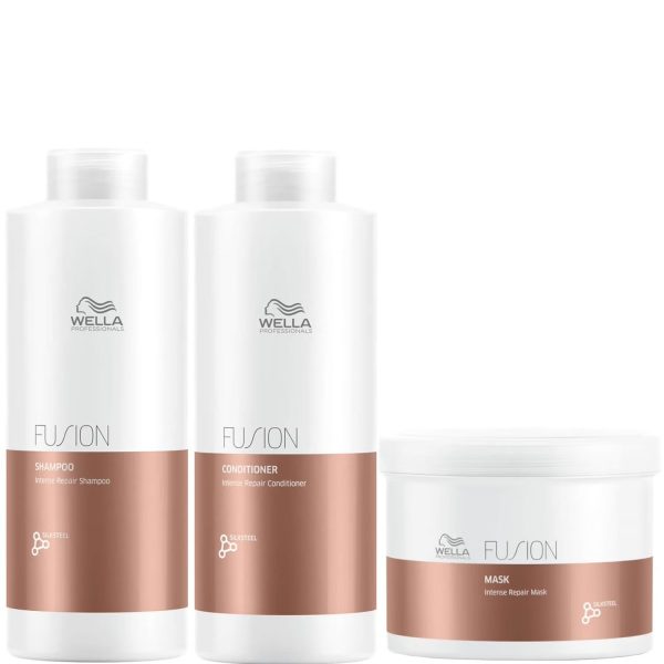 Wella Professionals Fusion Intense Repair Big Bottle Trio Bundle Online Hot Sale