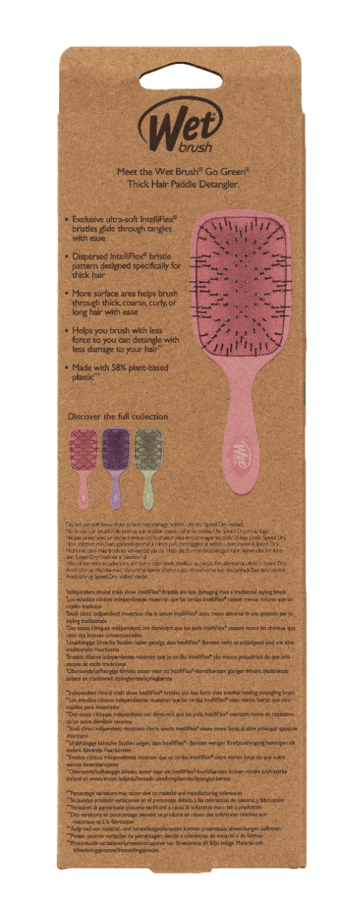 Wet Brush Go Green Thick Hair Paddle - Pink Online now