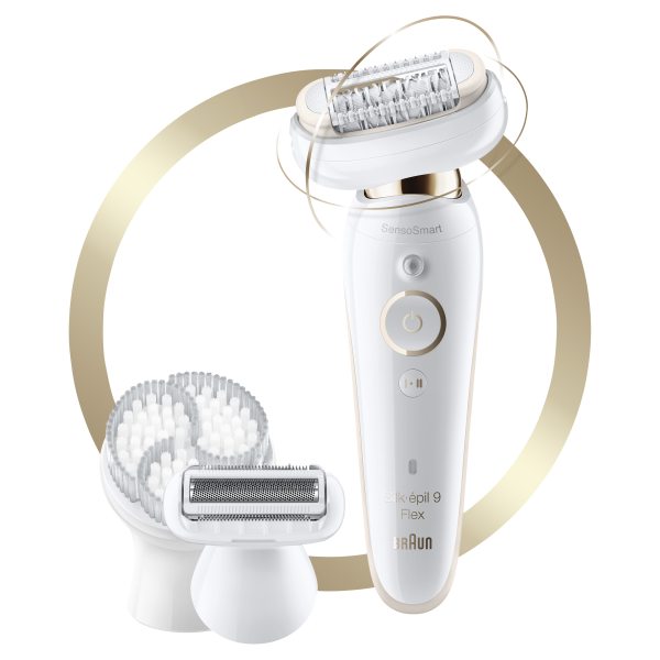 Braun Series 9 Silk-Epil Flex Wet & Dry Epilator WHITE GOLD 9030 Cheap