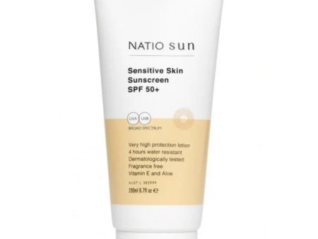 Natio Sensitive Skin Sunscreen SPF 50+ 200ml For Sale