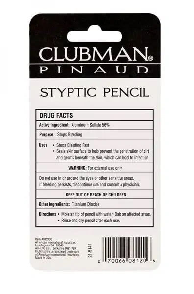 Clubman Pinaud Styptic Pencil 9g Supply