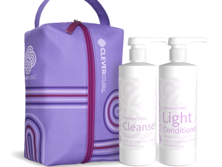 Clever Curl Fragrance Free Cleanser & Light Conditioner Duo Pack Cheap